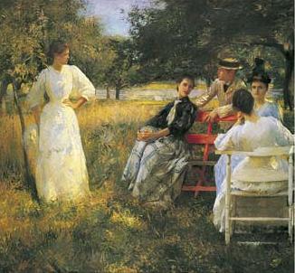 Edmund Charles Tarbell In the Orchard